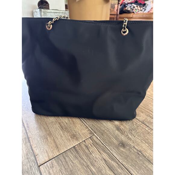 Tory Burch Women's Black 100% Smooth Leather Ella Chain Tote Bag - Picture 7 of 11